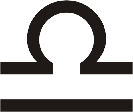Libra zodiac sign symbol