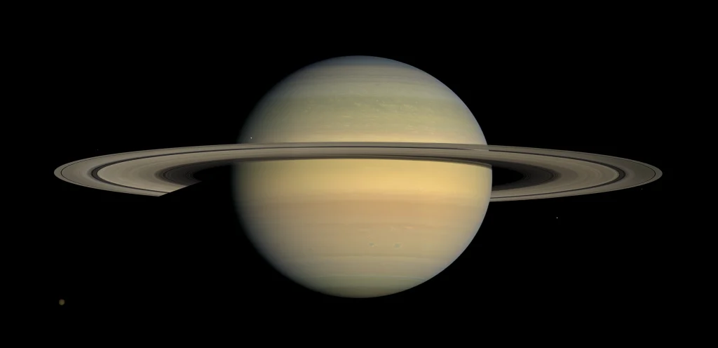 Saturn photographed by the Cassini spacecraft