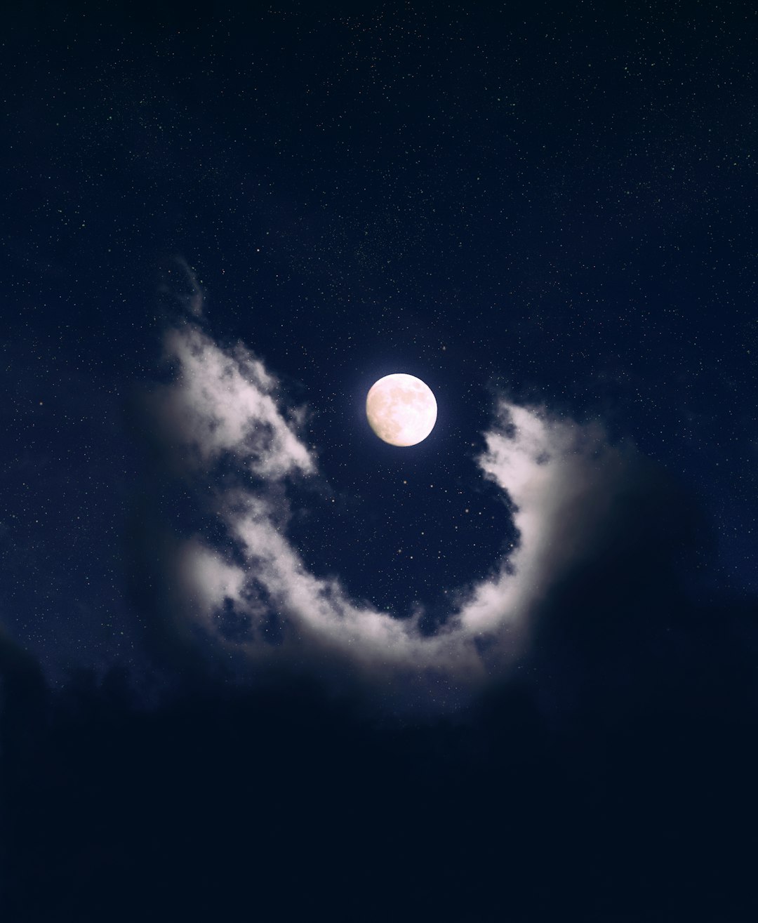 Full moon in a starry night sky for Astro Laab Daily Horoscope